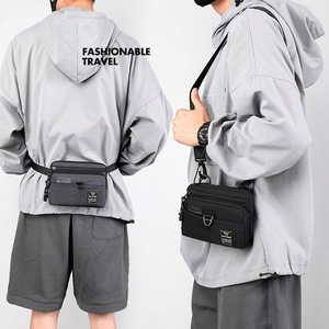 Sac bandoulière unisexe de luxe léger en nylon avec logo personnalisé pour homme, idéal pour le sport et les activités de plein air - Product Image 5