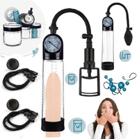 Bomba de Vacío para Agrandamiento del Pene con Control Remoto, Funcionamiento Silencioso de 40dB, Entrenamiento de Erección, Talla M, Material Recargable por USB, Resistente al Agua IPX5