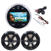 Kit stéréo marin H-833+H-058 Radio de bateau Bluetooth Stéréo étanche Récepteur Bluetooth Unité principale + Haut-parleurs 6,5 pouces 200 W