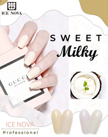 ICE NOVA laiteux Gel vernis 2025 nouveau blanc laiteux glace clair une étape longue durée doux naturel couleur unique laque à ongles