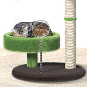 Torre de Escalada para <span class=keywords><strong>Gatos</strong></span> de 2 Niveles, Diseño de Árbol de Coco, Rascador de Sisal con Base Grande - Product Image 5