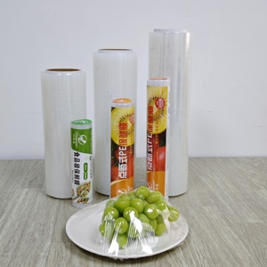 पी फूड ग्रेड पारदर्शी खिंचाव फिल्म जंबो रोल कस्टम लोगो को ताजा रखने के लिए - Product Image 6