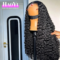 Perruque en cheveux humains bouclés birmans, Lace Front HD 13x4, sans colle, densité 200%, style Water Wave naturel, pré-épilée, vente en gros
