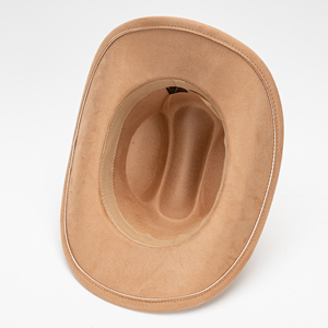 Nouveau Chapeau de Cowboy Unisexe en Daim Végétalien à Large Bord, Style Western Décontracté pour l'Extérieur, Quatre Saisons, Neutre - Product Image 6
