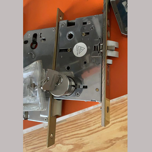 Tay nắm cửa và khóa cửa ra vào sang trọng, mạ vàng, thiết kế cổ điển, hợp kim kẽm, kích thước lớn - Product Image 3