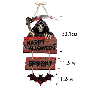 DAMAI 2025 Halloween Door Hanging Decoration Pumpkin Bat Ghost Festival Party Arrangement Paper Material Home Decoration - Product Image 6