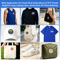 Impresora UV DTF de Cuatro Cabezales WU 604L, Máquina de Impresión de Etiquetas con Efecto de Bordado 3D y Adhesivos Epoxi, con Cabezal de Impresión Epson I3200 U1