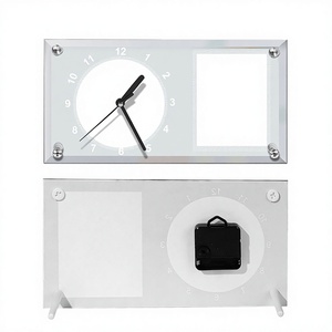 Sublimation Glass Photo <strong>Frame</strong> <strong>Wall</strong> Clock <strong>Design</strong> Thermal Transfer Blank Consumables Creative Tempered Glass DIY Photo <strong>Frame</strong> - Product Image 4