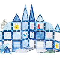 Blocs de construction magnétiques à thème océan 3D Jouets de construction éducatifs STEM Tuiles magnétiques avec gel de colle de couleur pour l'apprentissage des enfants