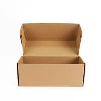 Boîte d'emballage pliable en carton ondulé recyclé avec logo personnalisé imprimé en relief, impression 4 couleurs