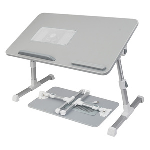 Table pour ordinateur portable Great Roc en métal et panneau PU, hauteur réglable, avec ventilateur de refroidissement, usage polyvalent - Product Image 1