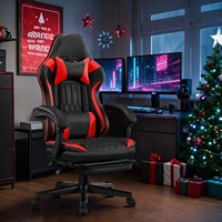 Chaise de jeu ergonomique personnalisée, robuste, avec massage par vibration, inclinable, pivotante, chaise de jeu pour ordinateur avec repose-pieds