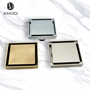 BANGQI Miếng Chèn Gạch Nhà Tắm Vô Hình 4 Inch Tùy Chỉnh Miếng Lọc Sàn Tuyến Tính Bằng Đồng Thau Tấm Mạ Crôm Chống Mùi 100Mm - Product Image 2