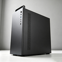 Q1 Black Mini Tower PC Case ITX MATX Support Long GPU 3.5HDD DIY Gaming Computer Chassis Steel Mesh Front Panel