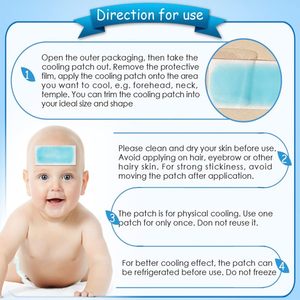 Enokon HY6866B Classe I Échantillon Gratuit Patch de Gel Rafraîchissant en Tissu Non-Tissé 5x12cm Compresse Froide Santé Bébé - Product Image 3