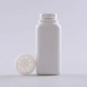 Frasco de pó de talco reciclável, 50g 100g pcr de plástico reciclável recipiente cosmético pla biodegradável para bebê vazio garrafa de pó