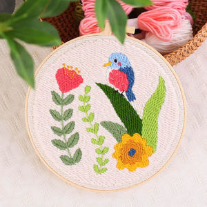 3 uds. <span class=keywords><strong>Kit</strong></span> de inicio de <span class=keywords><strong>bordado</strong></span> de aguja de punzón de <span class=keywords><strong>flores</strong></span> <span class=keywords><strong>Kit</strong></span> de aguja de punzón para principiantes adultos niños <span class=keywords><strong>Kit</strong></span> de aguja de ganchillo conjunto de regalo - Product Image 3