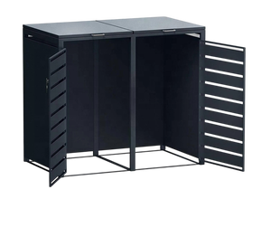 Double Steel Wheelie Rubbish <strong>Bin</strong> <strong>Cover</strong> Outdoor Garden Garbage <strong>Bin</strong> Storage Shed with Lockable Doors - Product Image 3