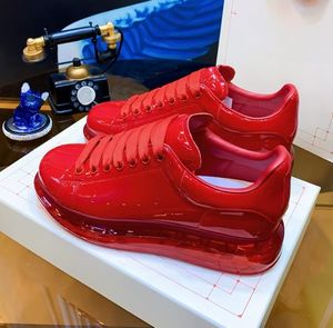 Nouvelles chaussures de sport et de marche tendance en cuir verni couleur unie à lacets pour hommes et femmes 2026 – Chaussures chunky pour filles - Product Image 3