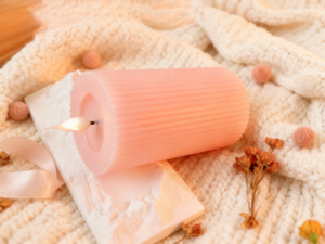 Bất Sáp Màu Hồng Nhấp Nháy Hình Trụ Pin <span class=keywords><strong>Powered</strong></span> Ánh Sáng Phát Ra Diode Flameless LED Nến Điện Tử Cho Ngày Valentine - Product Image 2