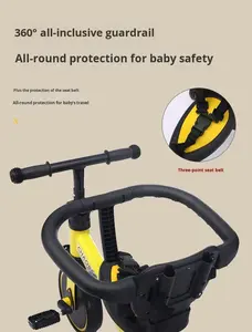 Triciclo para Bebés de Alta Calidad a Bajo Precio, Triciclo para Niños, Nuevo Modelo de Triciclo Infantil con <span class=keywords><strong>Barra</strong></span> de Empuje para que los Padres Puedan Controlar - Product Image 6