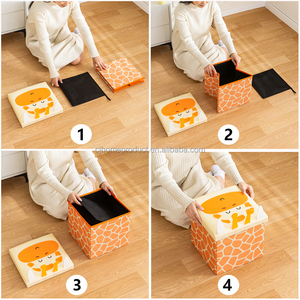 30*30*30cm Oxford vải có thể gập lại Kid nhà sử dụng phòng khách nhập phòng ngủ đồ nội thất tùy chỉnh in đồ chơi tổ chức Lưu trữ động vật - Product Image 2