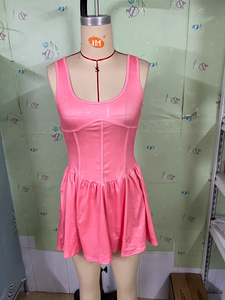 Abito Estivo <span class=keywords><strong>Mini</strong></span> con Maniche a Sbuffo, Scollatura Bassa, Senza Maniche, Aderente, con Stampa e Pieghe, Nuovo Modello - Product Image 5