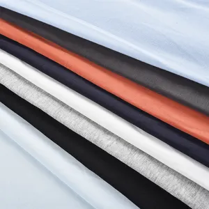 Verschiedene Farben T-Shirt Doppelstrickstoff Hersteller 95% Baumwolle 5% Elasthan-Strickstoff für Herren