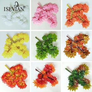 ISEVIAN Greenery-hojas artificiales de abedul de uva Gingko, <span class=keywords><strong>hoja</strong></span> de <span class=keywords><strong>arce</strong></span> de plástico de seda - Product Image 4