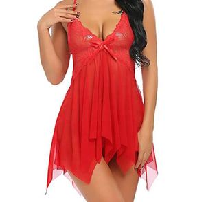 <span class=keywords><strong>Camicia</strong></span> <span class=keywords><strong>da</strong></span> <span class=keywords><strong>Notte</strong></span> Sexy per Donne Mature, <span class=keywords><strong>Taglie</strong></span> Grandi, con Stampe, per Inverno, Estate e Primavera, in Poliestere - Product Image 2