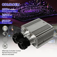 Source de lumière à fibres optiques Twinkle Starry Sky Meteor 10W RGBW, kit moteur de lumière LED à fibres optiques pour voiture, contrôlable par téléphone portable