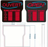 Letrero LED Personalizado con Horario de Apertura, Letrero LED con Horario de Funcionamiento Semanal para Cafetería, Tienda Minorista, Letrero de Pared