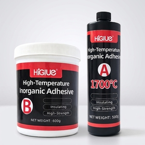 HiGlue 1700 ° Adhésif haute température pour fours et fours à combustion, réparation de céramique réfractaire, <span class=keywords><strong>colle</strong></span> inorganique - Product Image 1