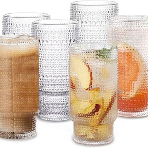 Verre à eau domestique à double paroi, motif haut et court, empilable, pour jus, boissons, thé au lait, bière - Product Image 2