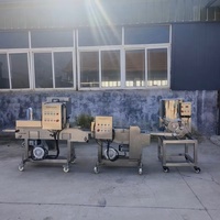 Machine automatique de panification et d'enrobage pour nuggets de poulet, machine commerciale de panification de céréales pour usine