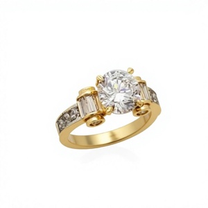 Trendy Stylish Best Quality Gold White Finish <b>Adjustable</b> <b>Ring</b> For Function And Party Wedding Wear Collection For Women - Product Image 2