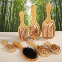 Peigne à coussin d'air en bambou pour la croissance des cheveux, poils en bambou naturel, démêlant, usage domestique, pour femmes et hommes, tous types de cheveux