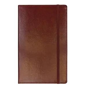 Custom Printlogo Mooie Kwaliteit Pu Lederen Notebook Dagboek Hardcover Journal Notebook Voor Stationair