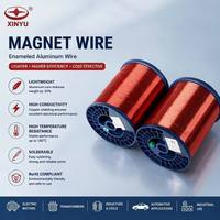 Fil magnétique en aluminium émaillé 24 AWG, fil de bobinage rond haute température classe 180 pour moteurs, transformateurs et équipements de chauffage