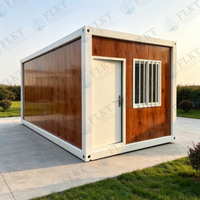 Maison conteneur modulaire préfabriquée ignifuge FLKT en laine de roche, emballée en plat, pour habitation ou bureau