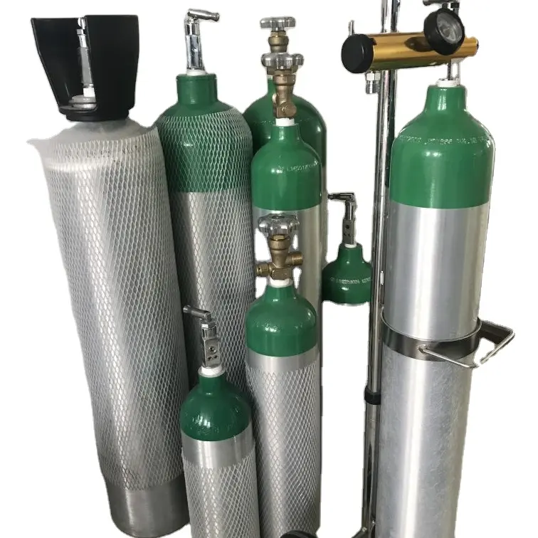 Silinder Oksigen Aluminium Silinder Gas Industri Penggunaan Industri Argon/Nitrogen/Oksigen Tekanan Tinggi 150 Bar