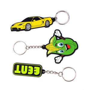 Porte-clés promotionnels en PVC en caoutchouc gaufré et gaufré avec logo personnalisé Porte-clés souples personnalisés - Product Image 3