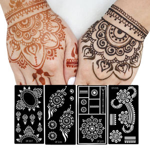 Hot Sale Factory Wholesale <strong>Beautiful</strong> Body Art Hollow Tattoo Stencil Stickers Tattoo Templates Used With <strong>Henna</strong> - Product Image 3