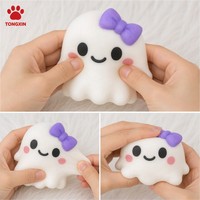 Jouet Squishy Fantôme TONGXIN en TPR, Jouet Sensoriel Extensible et Souple pour Halloween, Vente en Gros, Logo Personnalisé, OEM