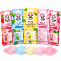 Wholesale Custom Sugar Free Available Mint Breath Strips Candy Thin Oral Freshener Film Mixed Flavor Private Label Candy Pack