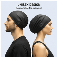 Nouveau Bonnet de Bain en Silicone Extra Large 2026, 100% Imperméable, Doux, Très Élastique, Protection des Oreilles pour Cheveux Longs