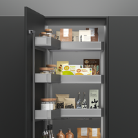 ARTSTEEL Moderno Mueble Despensero de 6 Niveles con Cestas Extra Altas Enlazables, Organizador Ecológico para Cocina y Hogar 1