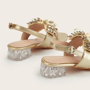 Sandali Primaverili 2026 per Bambine <span class=keywords><strong>con</strong></span> Fiore di Cristallo e Fiocco, <span class=keywords><strong>Tacco</strong></span> Basso e Comodo in Pelle PU, <span class=keywords><strong>Scarpe</strong></span> Eleganti per Bambine Piccole - Product Image 2