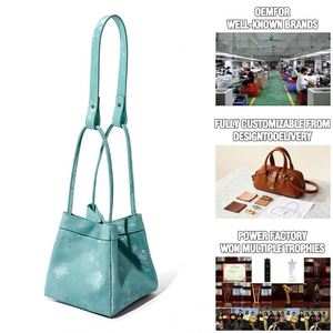 Sac à main femme Asuwish OEM/ODM, sac seau vintage élégant en <span class=keywords><strong>cuir</strong></span> véritable pour femme, sac à main en <span class=keywords><strong>cuir</strong></span> de créateur de Guangzhou - Product Image 1