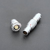 Connecteur circulaire push-pull 4 broches série FGG EGG 0B, fiche mâle FGG.0B.304.CLAD52Z, prise femelle EGG.0B.304.CLL pour montage sur panneau